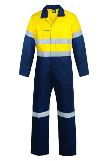 Picture of HI VIS COTTON DRILL REFLECTIVE COVERALLS